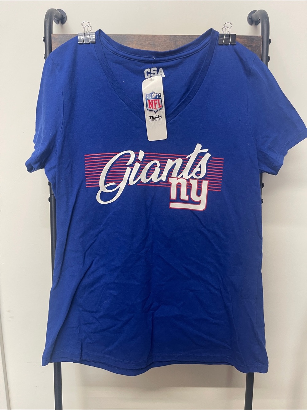Giants NY Blue NFL Team Graphic V-Neck Tee